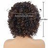 GNIMEGIL Short Curly Afro Wigs for Black Women Side Bangs Synthetic Wigs Kinky Afro Curly Wig Natural African American Hairstyles Full Hair Glueless Wig