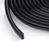 Rubber U Channel Edge Trim, Door Edge Seal Strip, Rubber Edge Trim, Fits Edge up to 0.08 Inch (2mm) U Shape Weather Stripping (Black, 34.8 Feet)
