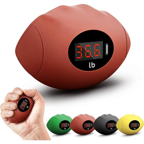DIOTUSS Hand Grip Strengthener, Rechargeable Digital Grip Strength Trainer up 220.4 Lbs(100kg) Hand Grip Exerciser Equipment for Strength Training-Forearm-Gripper-Finger, Stress Balls for Adults/Kids (Brown)