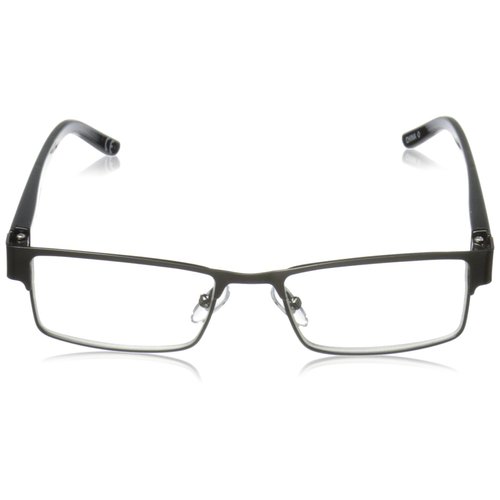 Foster Grant Chip Reading Glasses, Gunmetal/Transparent, 59 mm