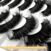 loladook Mink Lashes Fluffy Long 3D Faux Mink Lashes Wispy 20/25mm Big Dramatic Strip Lashes That Look Like Extensions Thick Cat Eye Lashes Pack False Eyelashes