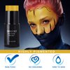 MEICOLY Yellow Face Body Paint Stick(1.06 Oz),Sally Makeup Dress Face Paint,Cream Blendable Body Paint Stick,Sweatproof Waterproof Ginger Face Paint for Halloween Special Effects SFX Cosplay