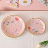 57Pcs Fairy Disposable Tableware Set Flower Fairies Mushroom Party Plates Cups Napkins Sets Fairy Cake Topper Banner Fairy Party Decorations Supplies Girls Birthday Party Decor(10 Guests)