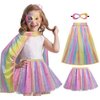 iROLEWIN Kids-Superhero-Cape and Mask TuTu for Girls Super Hero Costume as Toddler Dress-Up Clothes School Play Party Gifts
