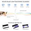 SOJOS Blue Light Blocking Computer Glasses Round Eyewear Anti Blue Light Lens Preppy Chic SJ5024 with Rose Gold Frame/Anti-Blue Light Lens