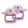 Yummy Baby Cute Penguin Teething Mitten for Babies, Easy to Hold, No-Drop Design, Silicone Baby Teether Toys, Relief from Teething Pain, Nipple Shaped Penguin Hands Comfort Gums (Pink/Purple)