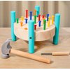 OUJILA Wooden Baby Workbench Pounding Hammer Toy for Toddlers,STEM Educational Preschool Learning Toys for Kids