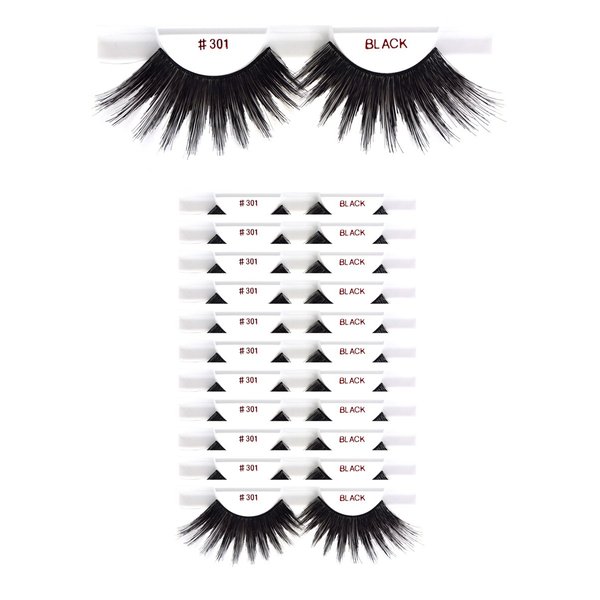 12 packs #301 Christina 100% Human Hair Fake Eyelashes