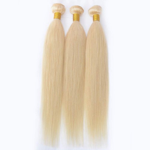 Choshim Hair 613 Blonde Peruvian Straight Hair Bundles Silky 100% Human Hair Virgin Remy Hair Extensions 1 Bundle Hair Weft(10inches, 100grams)
