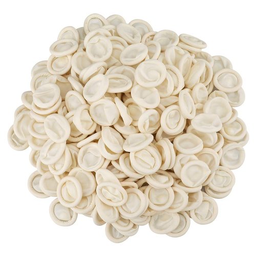 G2PLUS Disposable Latex Finger Cots Rubber, 140g(Approx 205PCS) Fingertips Protective Finger Art Latex Tissue Finger Cot (White)