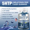 1Pack 300MG 5HTP GABA Sleep Supplement Gummies - Melatonin-Free - Contains 200 MG L-Theanine - Sleep Supplement - Omega 3-6-9 for Natural Zzzs,60 Counts,Blueberry Flavor.