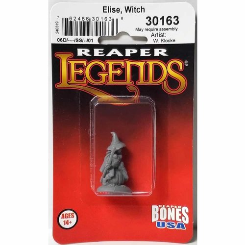 REAPER Elise The Witch Miniature Figure 25mm Heroic Scale Bones USA Miniatures