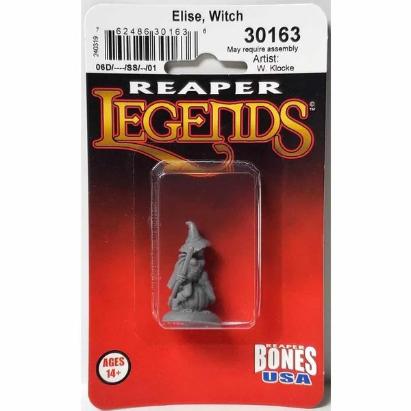 REAPER Elise The Witch Miniature Figure 25mm Heroic Scale Bones USA Miniatures
