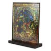 Ebros Louis Comfort Tiffany Four Seasons Collection Autumn Fall Season Stained Glass Art with Base Decor for Home and Office Decorative Cathedral Mosaic Style Glass (Fall)