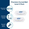 Camco Camper / RV Precision Curved Ball Level - Features Graduated Markings for Easy RV Leveling & Front to Back / Side to Side Camper Leveling - Easy Install w/ Screws or Adhesive Tape - 2-Pk (25553)