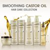 GIOVANNI Smoothing Castor Oil Leave-In Conditioner – All Hair Types, Moisturize Hair & Scalp, Hydrate & Tame Frizz, Jojoba, Argan Oil, Coconut Oil, Shea Butter, Keratin - 11.5 oz (Pack of 2)