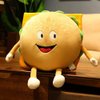 XIYUAN 12” Hamburger Plush Toy - Funny Hamburger Stuffed Toy - Cute Food Plush Pillow - Room Decoration Cushion for Children Boy and Girl for Holiday Birthday (Hamburg)