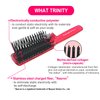 Trinity-Folding Hair Brush, Foldable Anti Static Hair Detangler Brush, Women Travel Size Hair Detangling Brush, Hair Styling Brush for Toiletry Bag Travel Purse Locker Gym