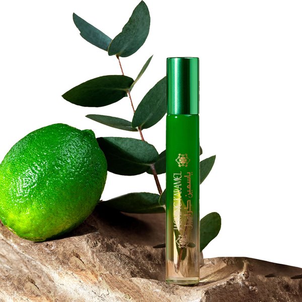 Jasmine Karamel Natural, Organic Perfume Oil “Citrus Morning” For Body & Hair, Long Lasting, Highly Concentrated, Vegan, Chemical Free, Citrus & Fresh, Notes of Key Lime, Eucalyptus (10ml)