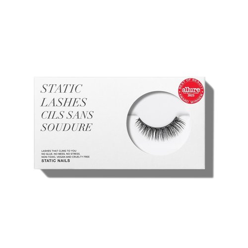STATIC NAILS Magnetic Eye Lash Jet Setter Black Natural - Magnetic Lashes Kit - Reusable, Glue-Free, 3D Natural Look - Comfortable