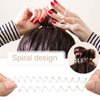 TUUXI 12 Pcs Spiral Hair Ties Clear Scrunchies Hair Accessories for Women Hair Ties No Damaged Rubber Bands for Hair Ponytail Holders Spiral Hair Ties 3 Sizes