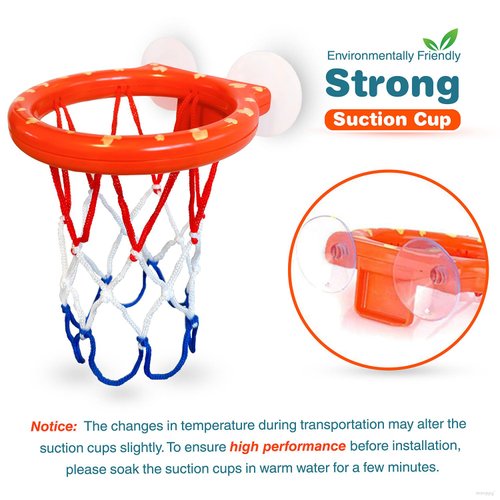 MARPPY Bath Toys, Bathtub Basketball Hoop for Toddlers Kids, Boys and Girls with 4 Soft Balls, Mold Free & Strong Suction Cup, Bathtub Shooting Game & Fun Toddlers Bath Toys for Boys or Girls