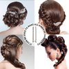 Mini Brown Bobby Pins Holder - 200 PCS Brown Bobby Hair Pins for Women Thick Hair Styling Small Bobby Pins with Clear Box