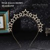 Fashey Star Halo Crown Headband Rhinestone Star Crown Headbands Goddess Halo Crown Costume Party Boho Bridal Wedding Headpiece for Women and Girls (Type B)
