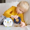 Kids Piggy Bank, SAYTAY Cute Cartoon Penguin Anti-Fall Coin Bank, for Children Adult Gift Or As Home Decoration (Blue)