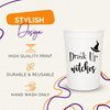 Drink Up Witches Halloween Cups - Set of 12 Halloween Disposable Cups 16oz Stadium Cups, Perfect for a Halloween Party, Halloween Favors, Trick or Treat Supplies Drink Up Witches Cups White