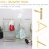 Gadpiparty Hangers Miniature Doll Dress Rack, Classic Doll Garment Rack Mini Clothes Coat Hanger Holder House Clothing Wardrobe Dolls Storage for Kids Furniture Accessories