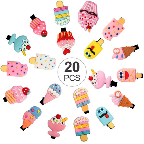 PAGOW 20PCS Dessert Patterns Hair Clips, Assorted Adorable Hair Clips, Korean Style Cute Present ...