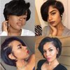 Short Pixie Cut Bob Wig Lace Front Wigs 13×4 Brazilian Hair Wigs 150% Density Glueless Human Hair Wigs Pre Plucked for Black Women With Baby Hair Natural Hairline 8 inch
