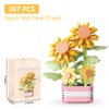 LACHLAND Mini Building Block Flower Toy for Kids 367 Pcs, Cute Artificial Plant Flowers Building Blocks for HomeOffice Decor, Birthday Gifts, Desktop Trinkets Aged 3 4 5-9 Years Old
