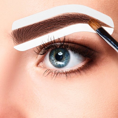 FOMIYES Eyebrow Stencil: Eyebrow Stencil Kit - Eyebrow Stickers Stencils - 12 Sheets Disposable Eyebrow Shaper Stencil Auxiliary Women Makeup Tools