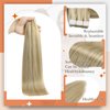 Full Shine Tape in Hair Extensions 20 Inch Tape in Human Hair Remy Hair Tape in Extensions Color 16/22 Golden Blonde Highlighted Light Blonde Hair Extensions 50 Gram 20pcs Seamless Skin Weft Hair
