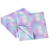 40PCS Mermaid Napkins, LIYDE Fancy Mermaid Scale Paper Mermaid Birthday Party Supplies Lunch Dinner Tableware Disposable Paper Napkins for Mermaid Baby Shower Party Decoration (Blue)