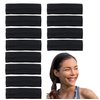 Stretchy Headbands for Women - Yoga Headbands - Sports Headbands - 2-inch-Wide Black Headband - 12 Pack Cotton Headbands by Coveryourhair