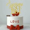 41st Awesome since 1984 Cake Topper Cheers to 41 Years Birthday Cake Pick 41 Fabulous Cake Decoration for Happy 41st Birthday Anniversary Party Cake Decorations Supplies (1984, golden)