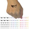Dachshund Wiener Dog Hotdog Temporary Tattoo Water Resistant Fake Body Art Set Collection - Black (One Sheet)