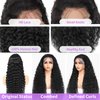 13x6 Deep Wave Lace Front Wigs Human Hair Pre Plucked 200 Density Curly Human Hair Wig HD Frontal Wigs Human Hair Wet And Wavy Lace Front Wigs Human Hair Glueless Wigs Human Hair Black 20 Inch