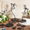 FINGERINSPIRE 3 pcs Action Figure Stand Doll Figure Stand Black Assembly Action Figure Holder Hexagon Display Holder with 12pcs Waist Clips Adjustable Bone Acrylic Support for Dolls Action Figure