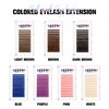 VEYES INC Colored Lash Extensions 03 05 07 15 C/D Curl 8-16mm Mixed Length Tray, Premium Individual Silk Eyelashes, Professional Supplies for Lash Techs (Dark Latte Brown 0.05 D 8-16mm)
