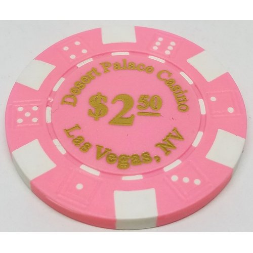 Poker Chips - (25) $2.50 Desert Palace 11.5 Gram Clay CompositeF
