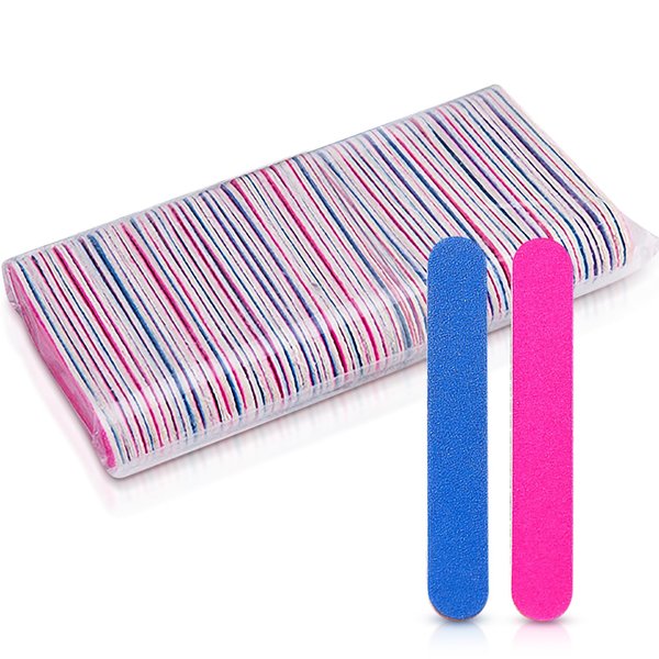 Nail Files Individually Wrapped 50 Pcs Disposable Double Sided Emery Boards for Home Salon Travel Size Mini Manicure Kit