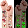 Partywind Luminous Valentines Day Temporary Tattoos for Kids, 38 Styles Glow Valentines Day Decorations Party Favors Supplies Decor, Valentine Heart Stickers for Kids to Exchange (2 Sheets)