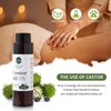 Castor Oil Organic Cold Pressed Unrefined Castor Oil for Hair Growth, Skin, Lashes, Brows - Moisturizing Body Oil in Eco-Friendly Bottle (8.8 Fl Oz)