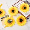 Framendino, 12 Pack Sunflower Hair Clip Flower Hair Pins Duckbill Hairpin Alligator Barrettes Clamp Hair Accessories for Women Girls Summer Beach Party