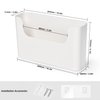 JOMOLA No Drilling File Holder Mail Organizer Wall Mount File Organizer Holder Office Wall Hanging Files Magazines Organizer Door Mount Wall Pocket Organizer with Adhesive Pad, Off-white (1 Count)