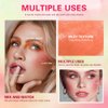 Multi-Use Cream Blush Stick, Blush Cheek Stick Tinted Moisture Stick Solid Moisturizer Stick, Waterproof Blusher and Shadow Lips for Cheek Makeup (coral orange, 1pcs)